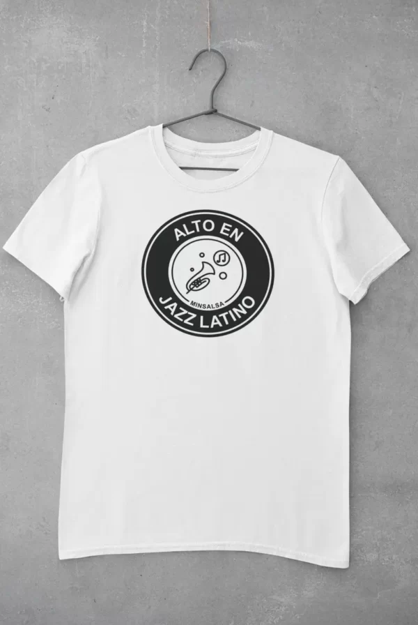 camiseta alto en jazz blanca