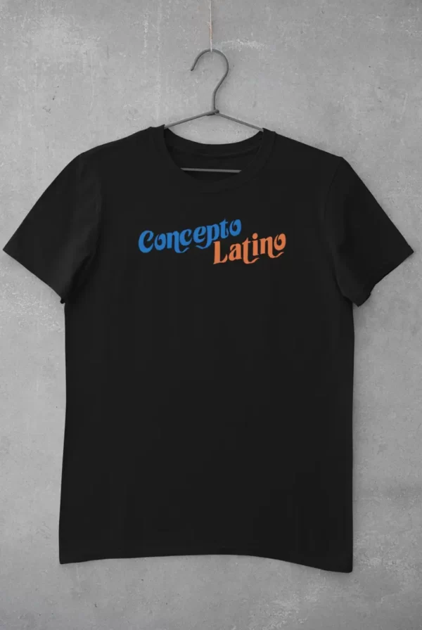 camiseta concepto latino negra