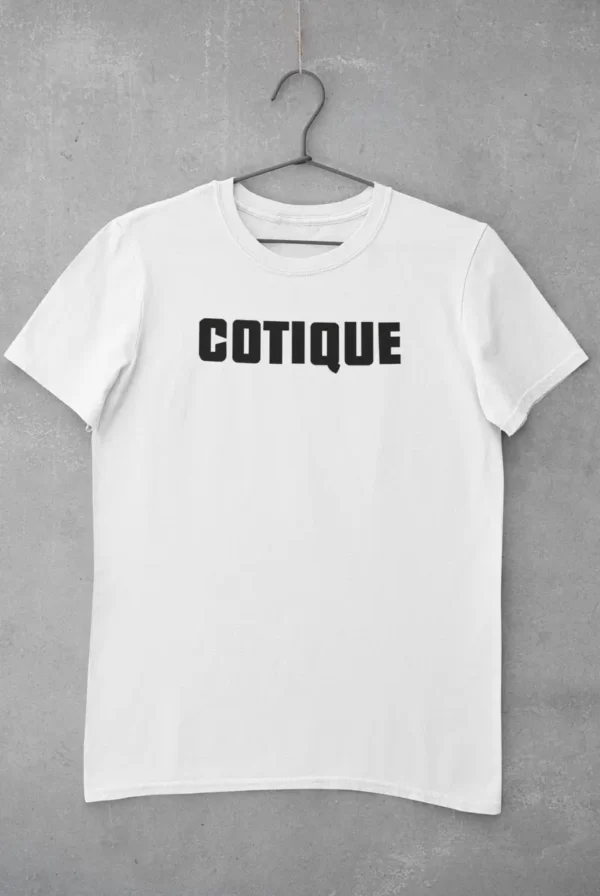 camiseta cotique letras blanca