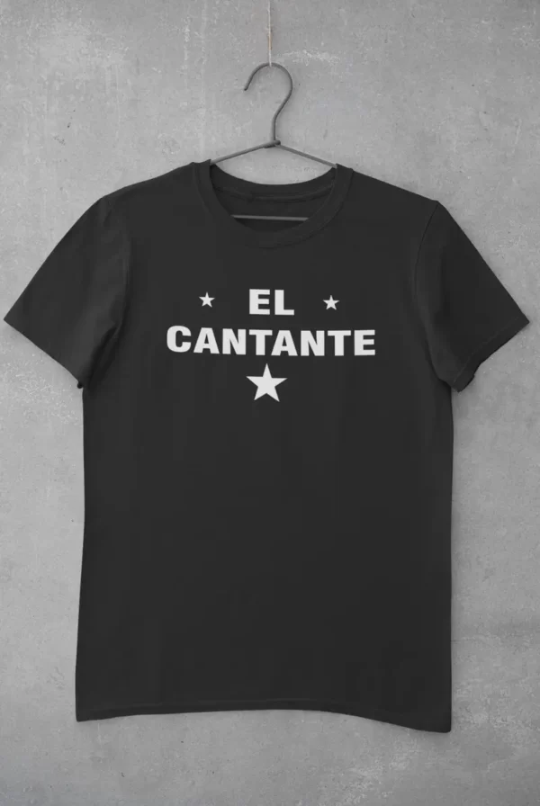camiseta el cantante negra