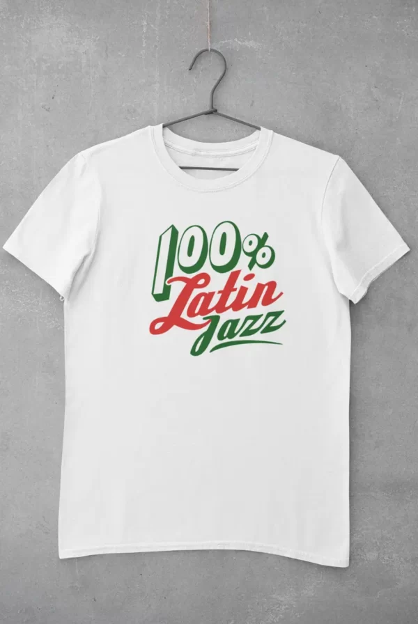 camiseta latin jazz 100 blanca