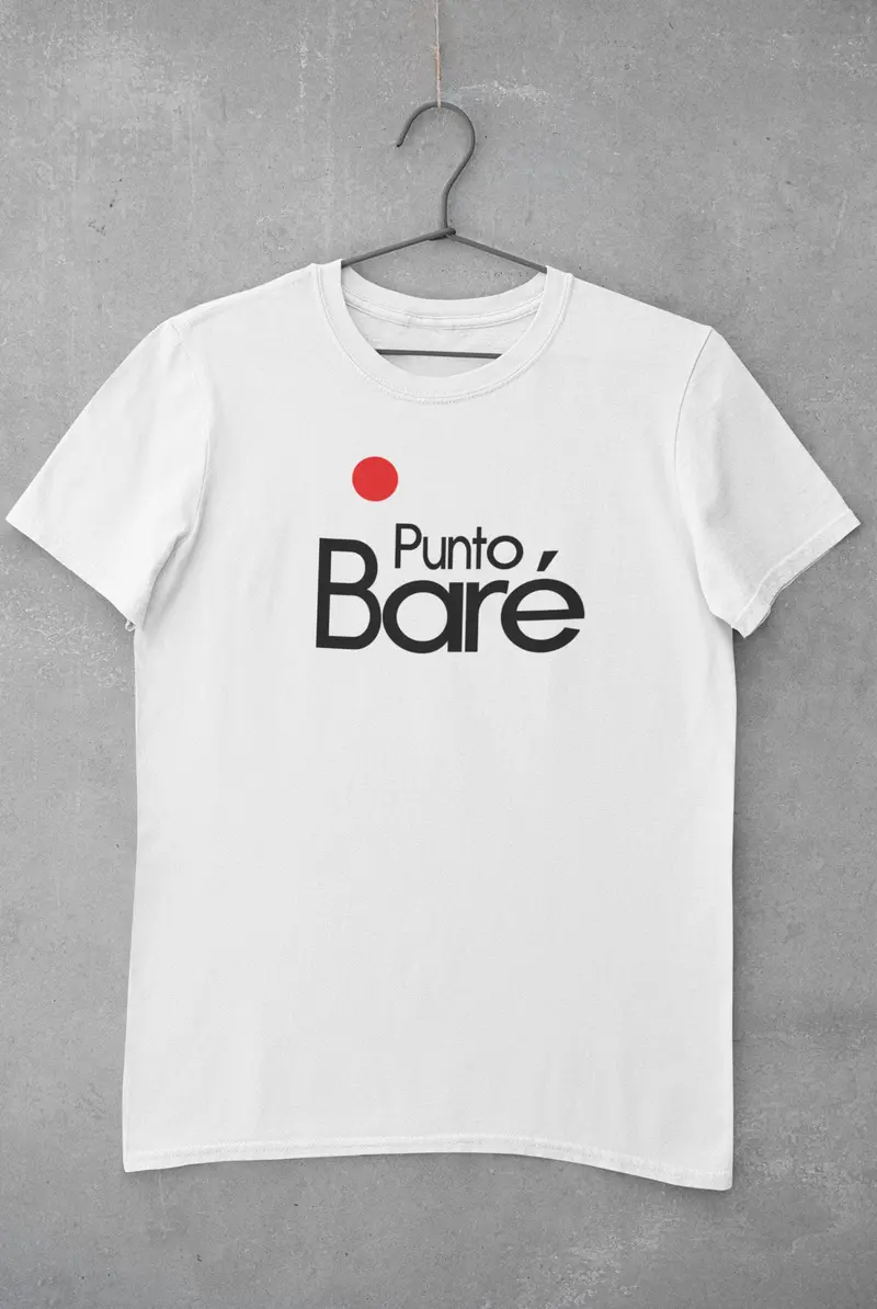 camiseta punto bare letras blanca