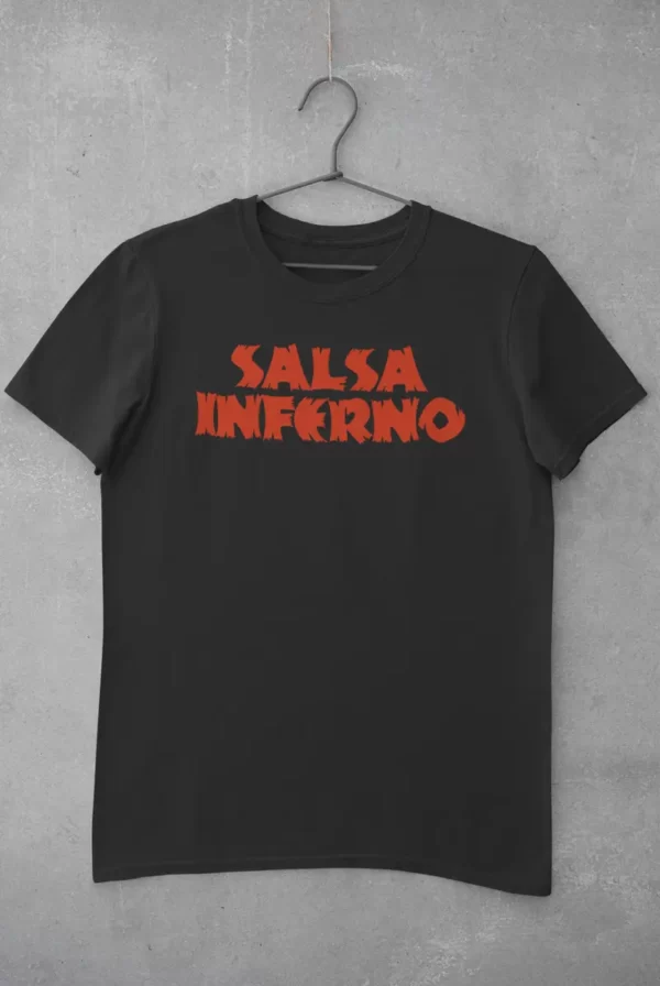 camiseta salsa inferno negra