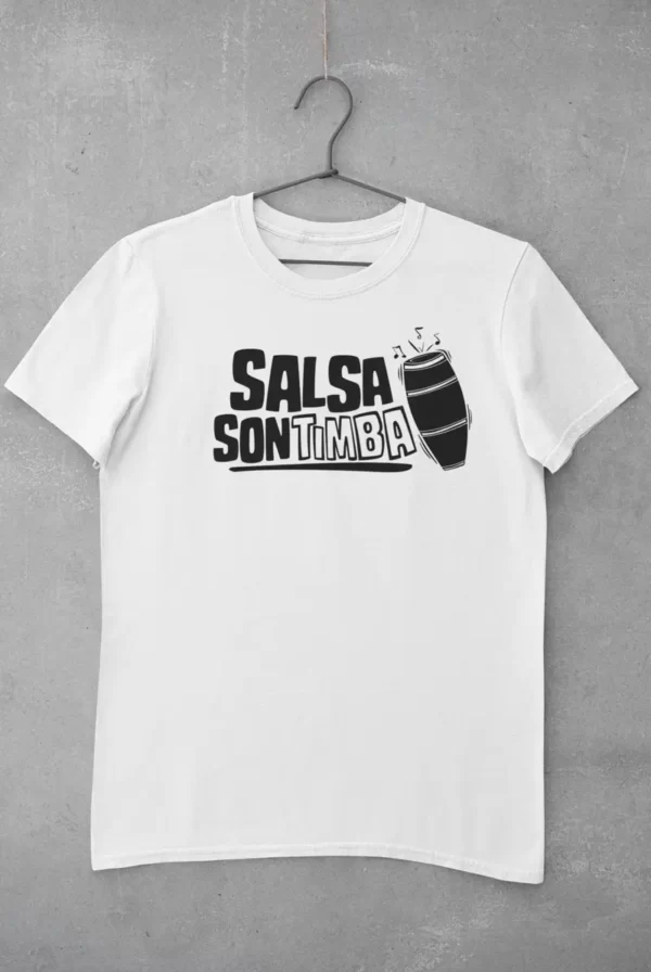 camiseta salsa son timba blanca 01