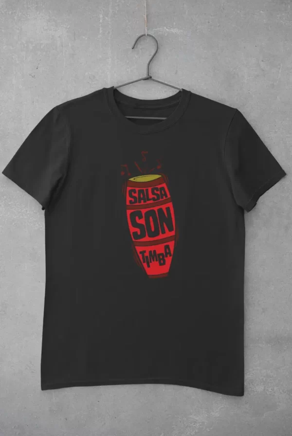 camiseta salsa son timba conga negra