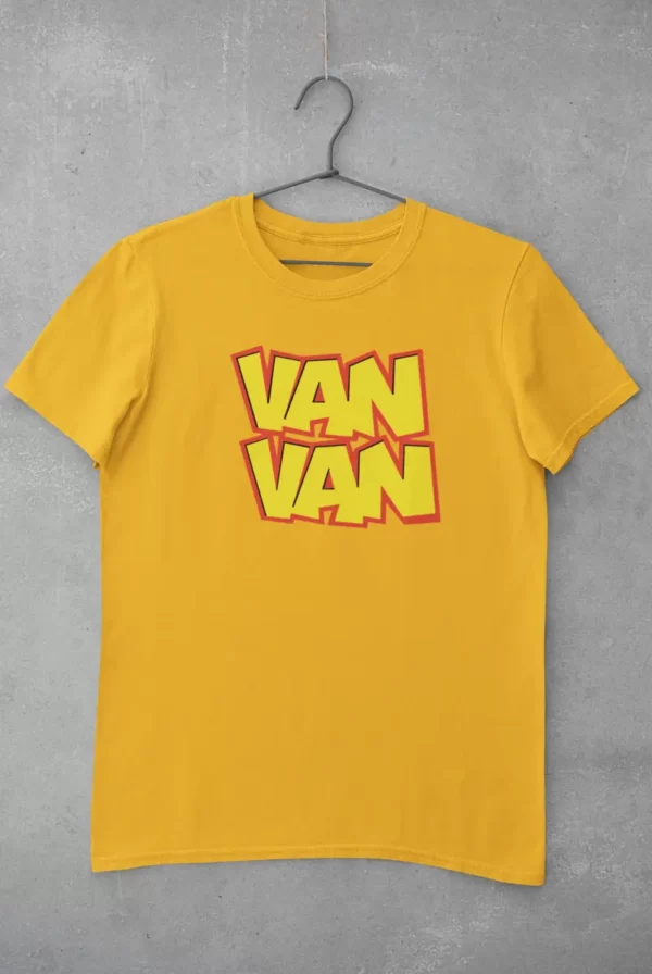 camiseta vanvan borde rojo amarillo