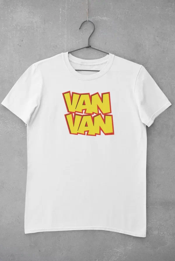 camiseta vanvan borde rojo blanca